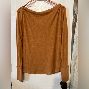 We The Free Kimmi Off-the-shoulder top in burnt orange